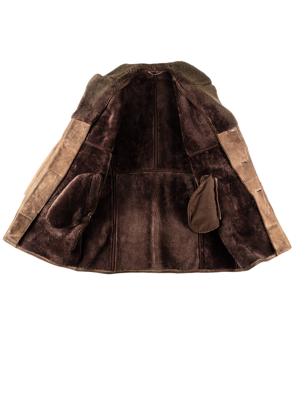 Vintage 70's Men Sheepskin Coat in BeigeVN374