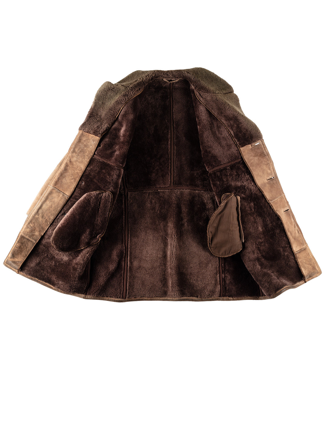 Vintage 70's Men Sheepskin Coat in BeigeVN374