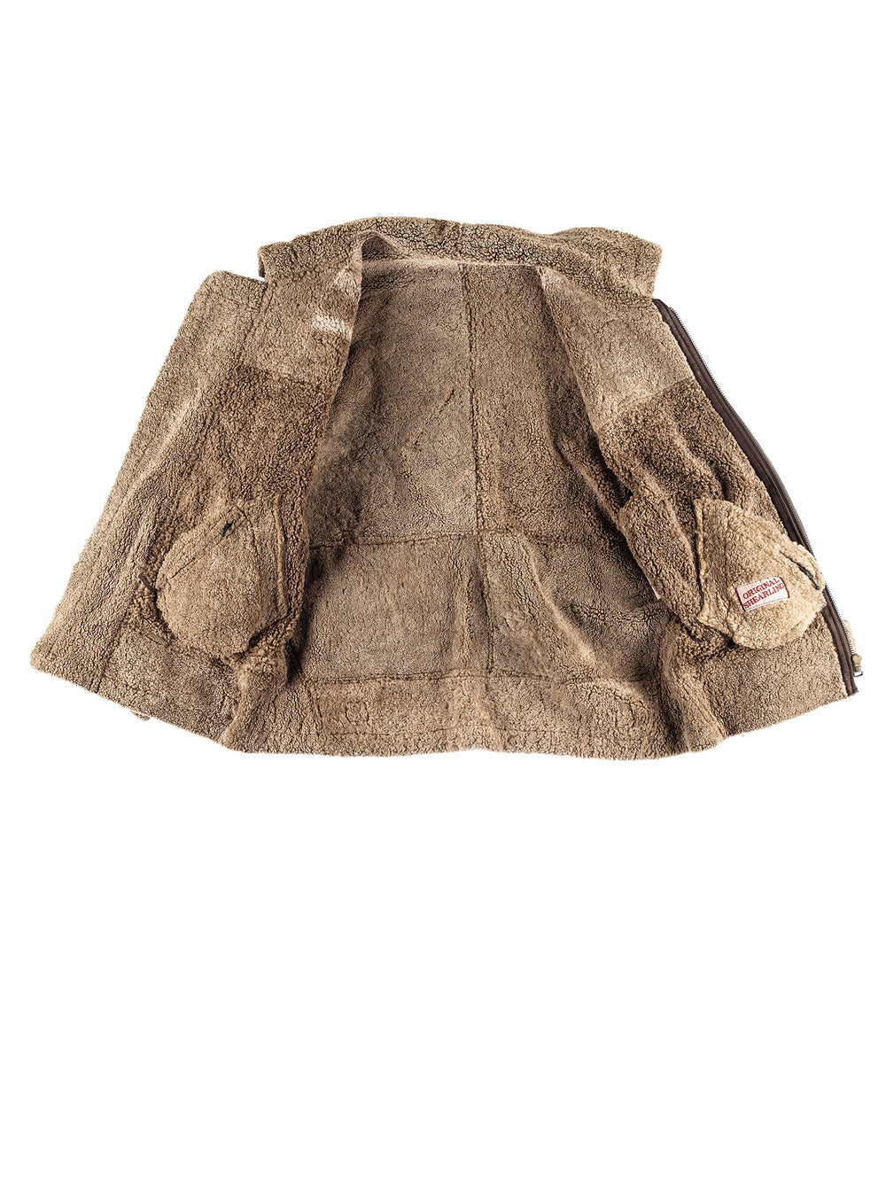 Vintage 80's Men Sheepskin Jacket in BrownVN451