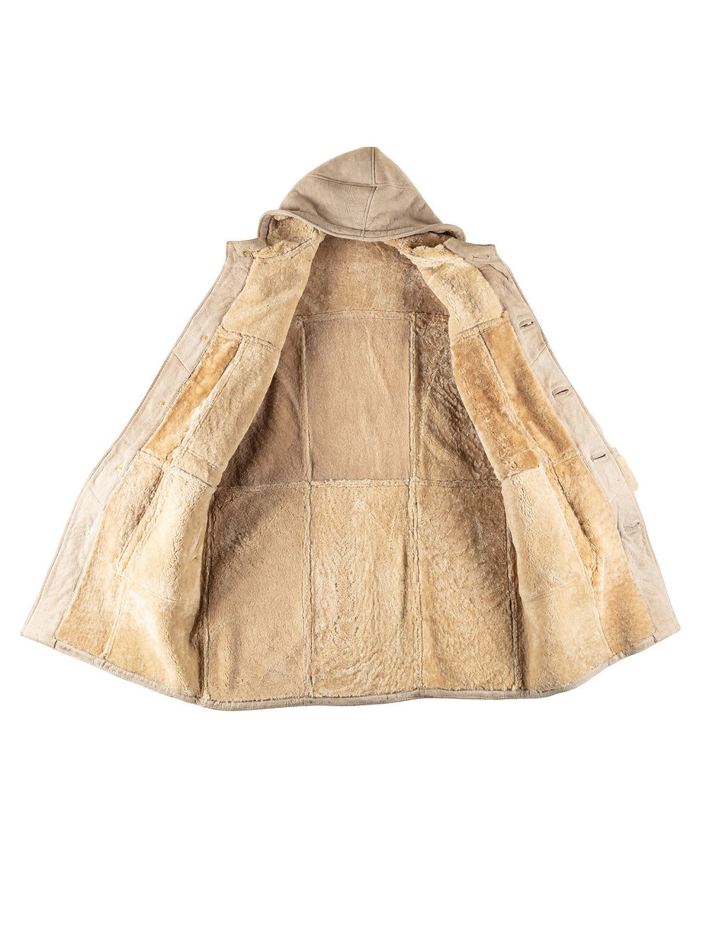 Vintage 80's Men Sheepskin Coat in BeigeVN674