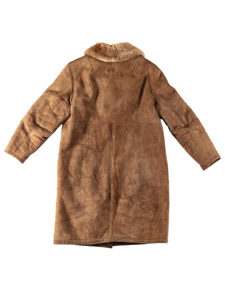 Vintage 80's Women Sheepskin Coat in BrownMN360