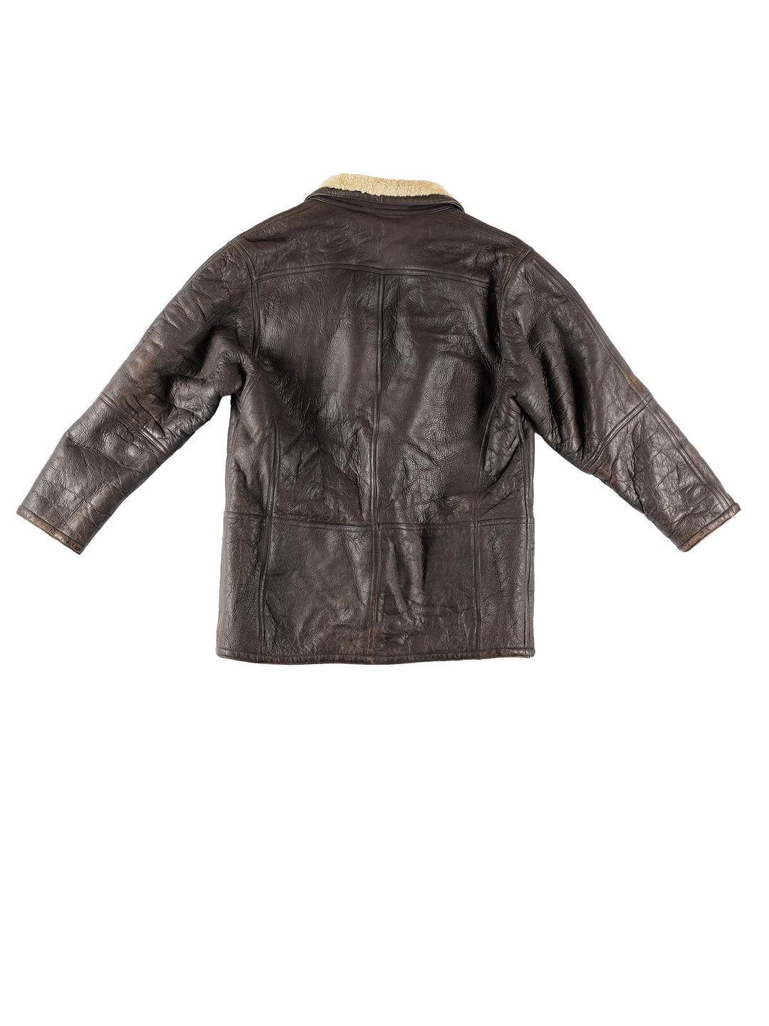 Vintage 80's Men Sheepskin Coat in BrownVN563