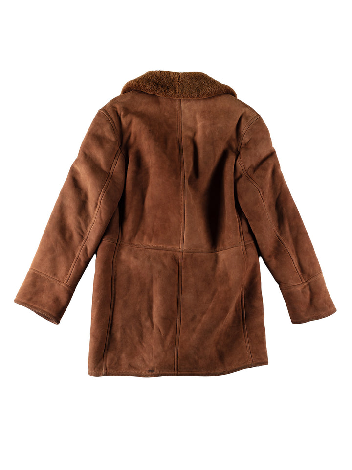 Vintage 70's Men Sheepskin Coat in BrownVN541