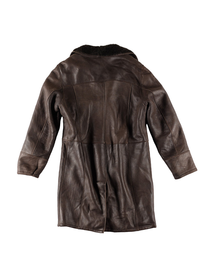 Vintage 70's Men Sheepskin Coat in BrownVN655