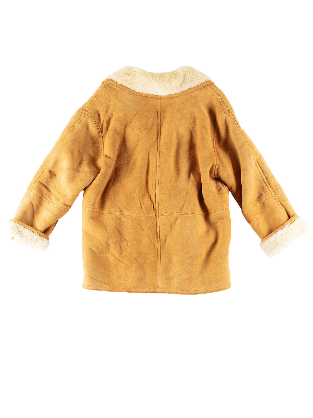 Vintage 70's Women Sheepskin Coat in YellowMN762