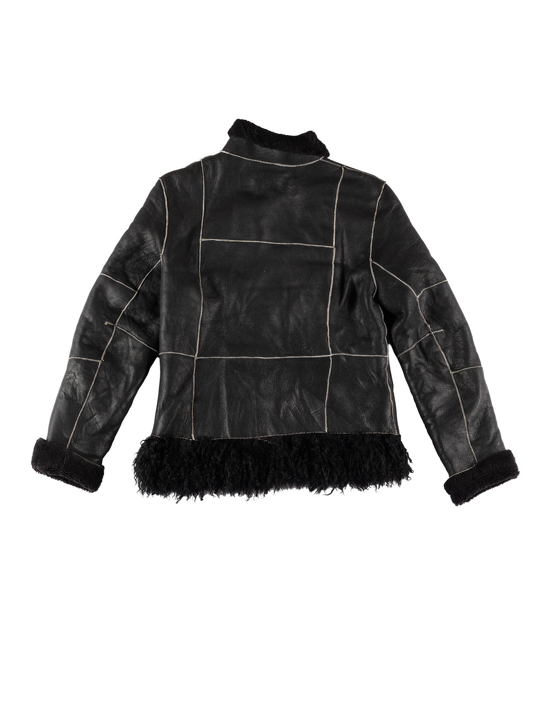 Vintage 70's Women Sheepskin Jacket in BlackMN615