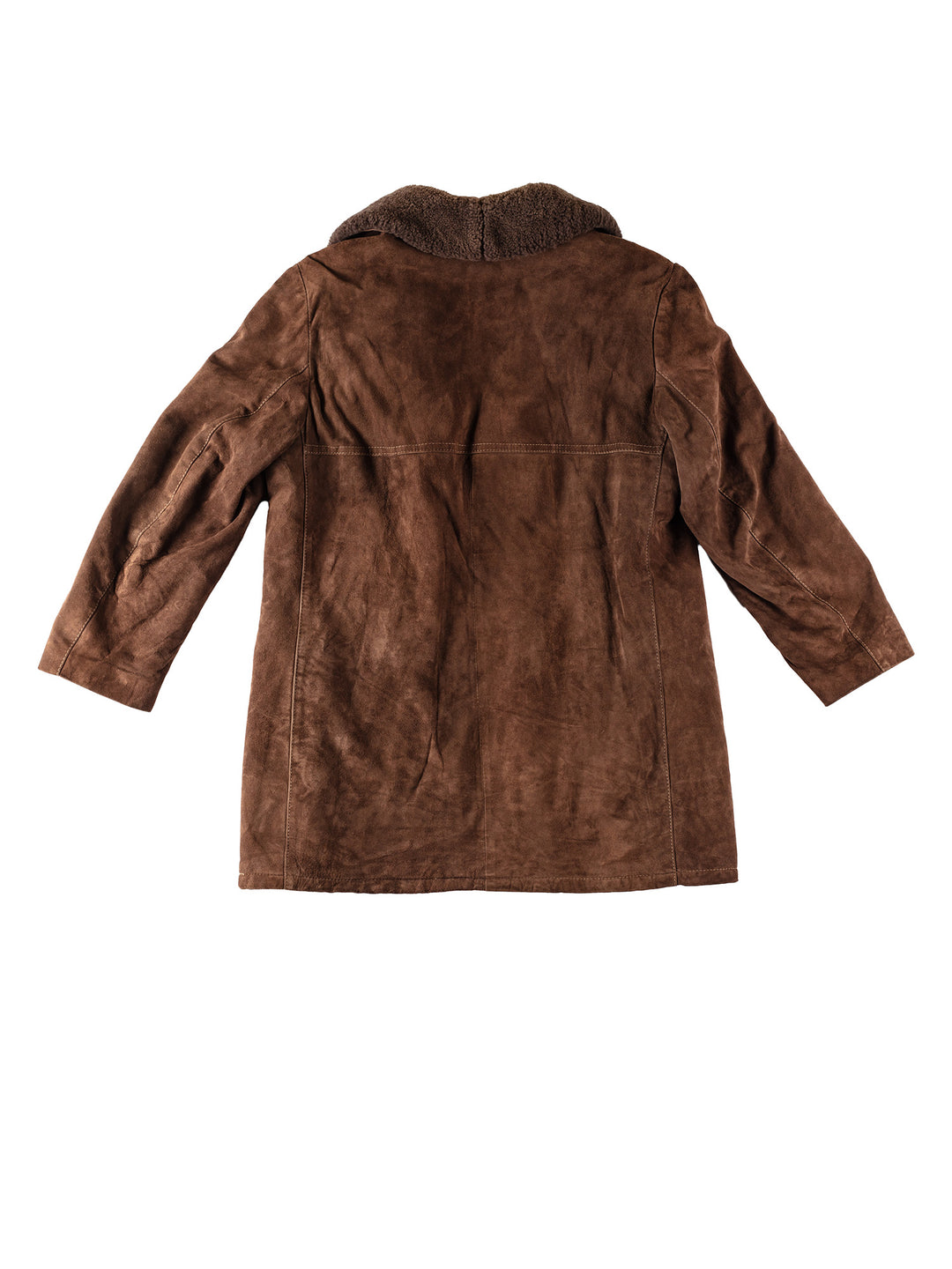 Vintage 80's Men Faux Sheepskin Coat in BrownVN371