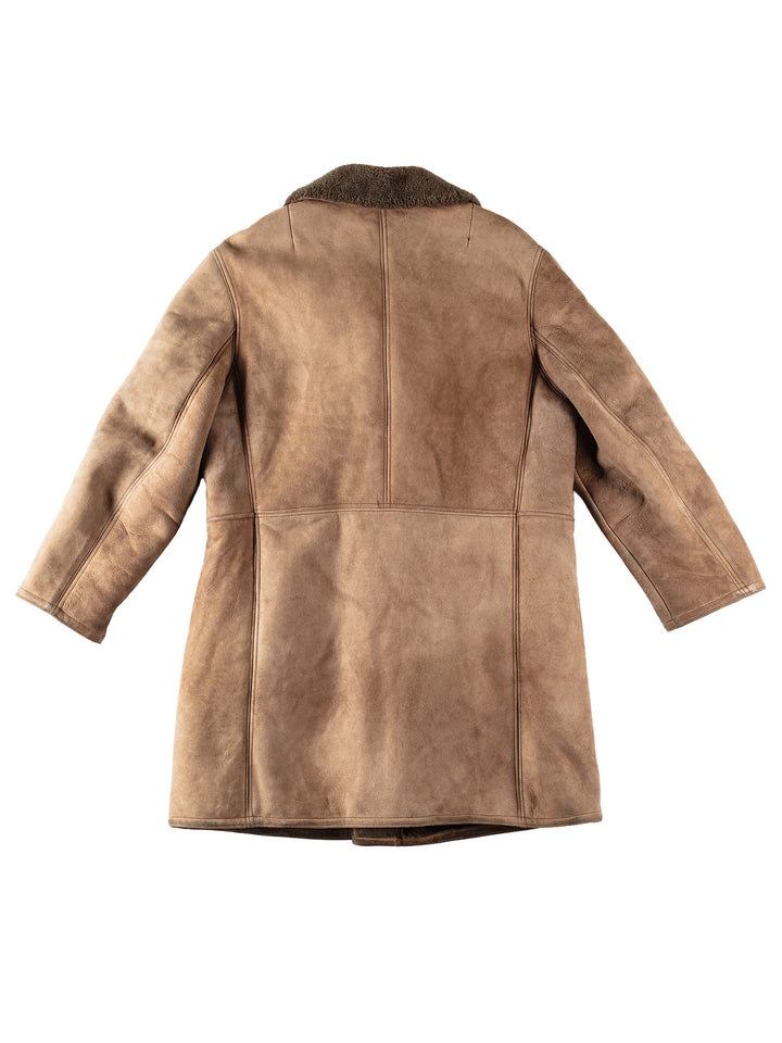 Vintage 70's Men Sheepskin Coat in BeigeVN374