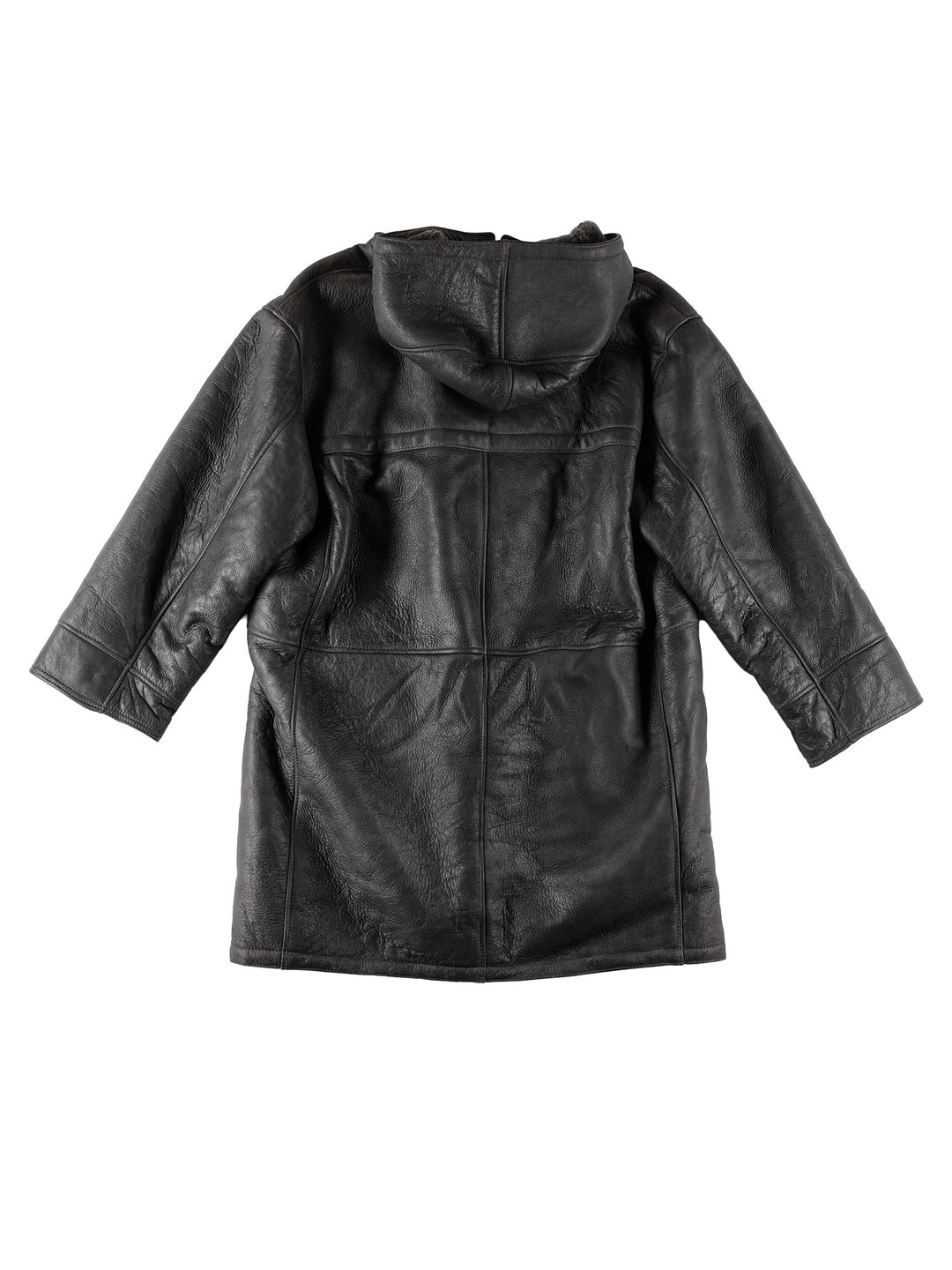 Vintage 80's Men Sheepskin Coat in BlackVN561