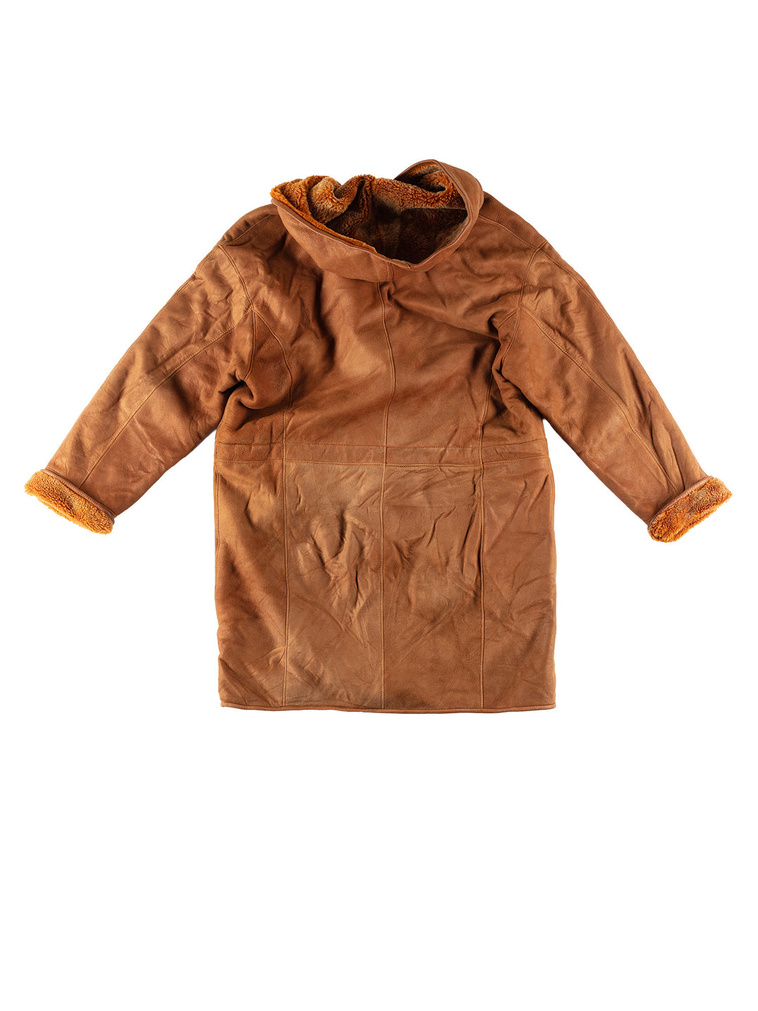 Vintage 80's Women Sheepskin Coat in BrownMN622