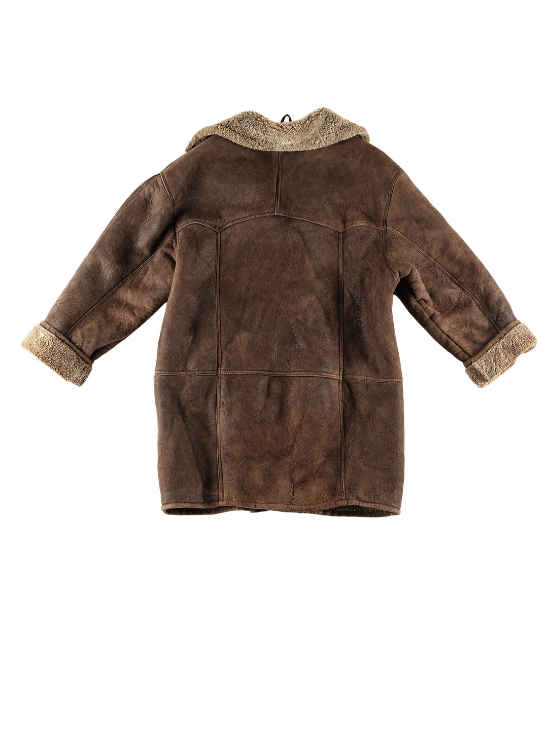 Vintage 80's Women Sheepskin Coat in BrownMN488