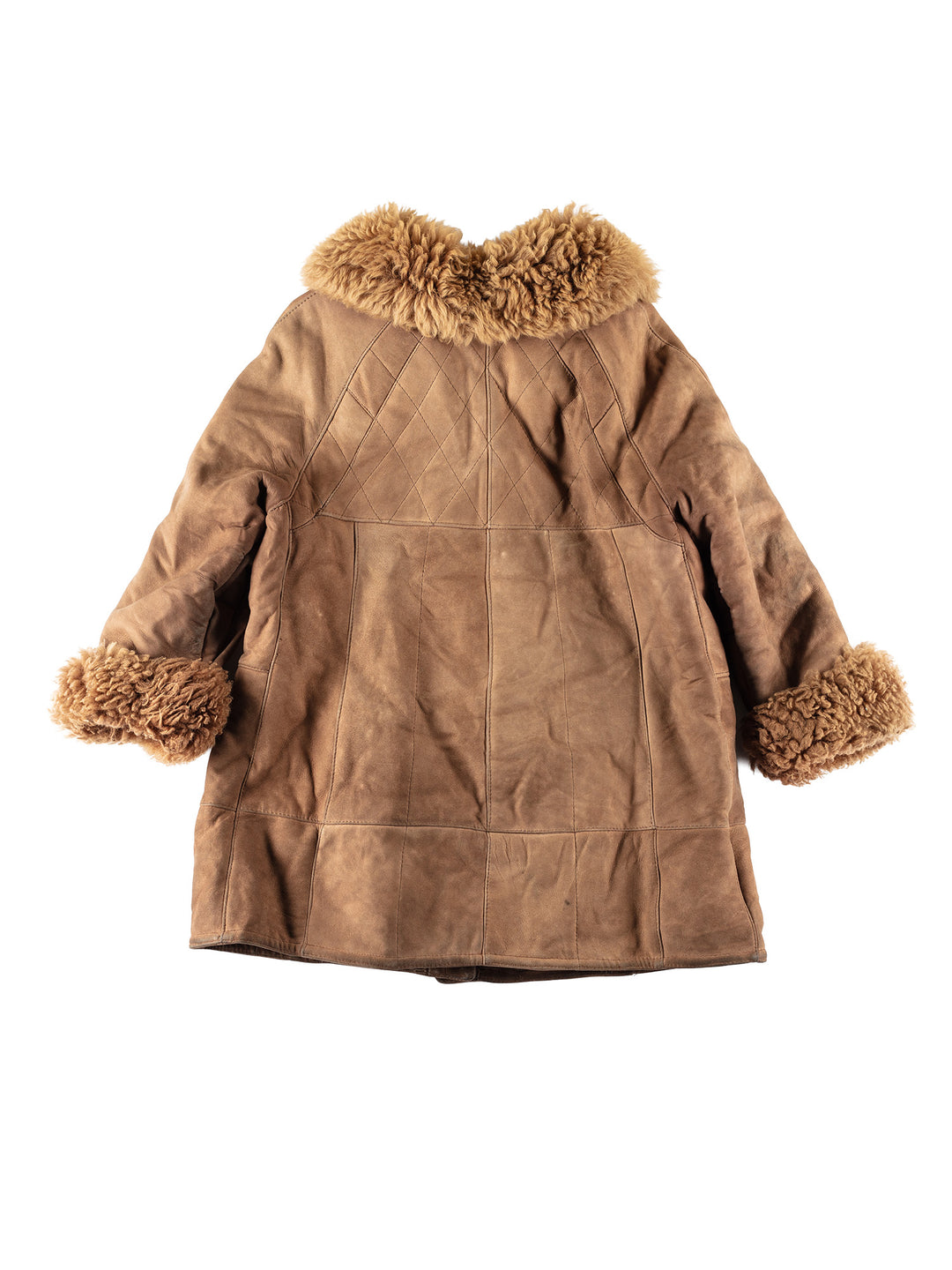 Vintage 70's Women Sheepskin Coat in BrownMN471