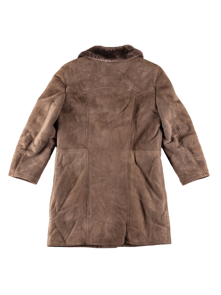 Vintage 70's Men Sheepskin Coat in BrownVN745