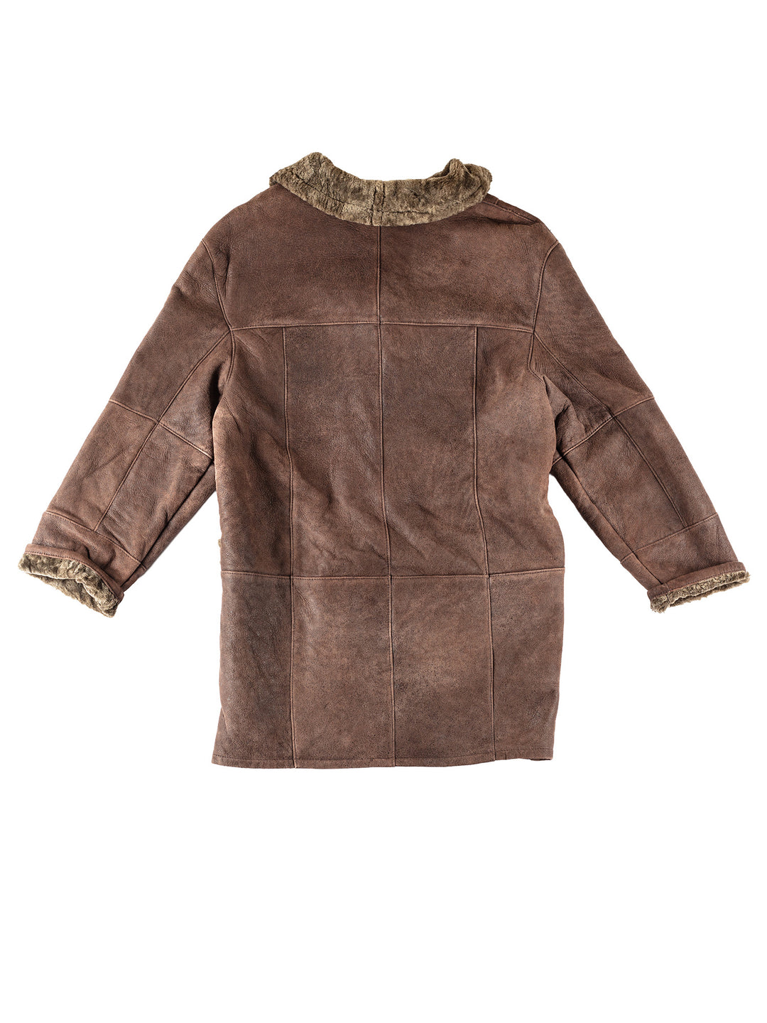 Vintage 80's Women Sheepskin Coat in BrownMN371
