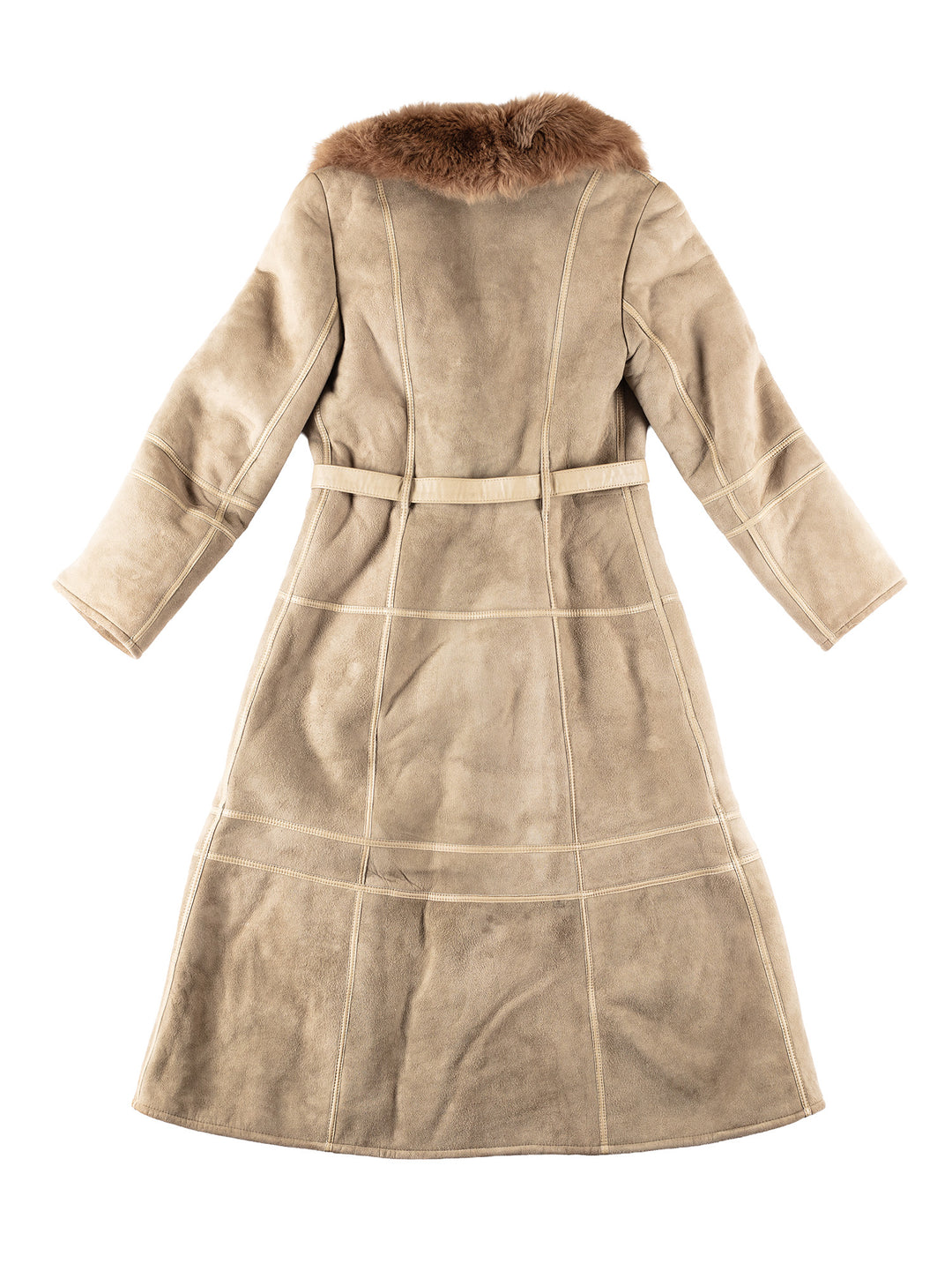 Vintage 70's Women Sheepskin Coat in BeigeMN330