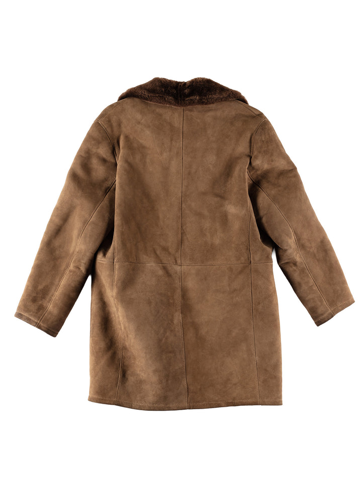 Vintage 70's Men Sheepskin Coat in BrownVN576