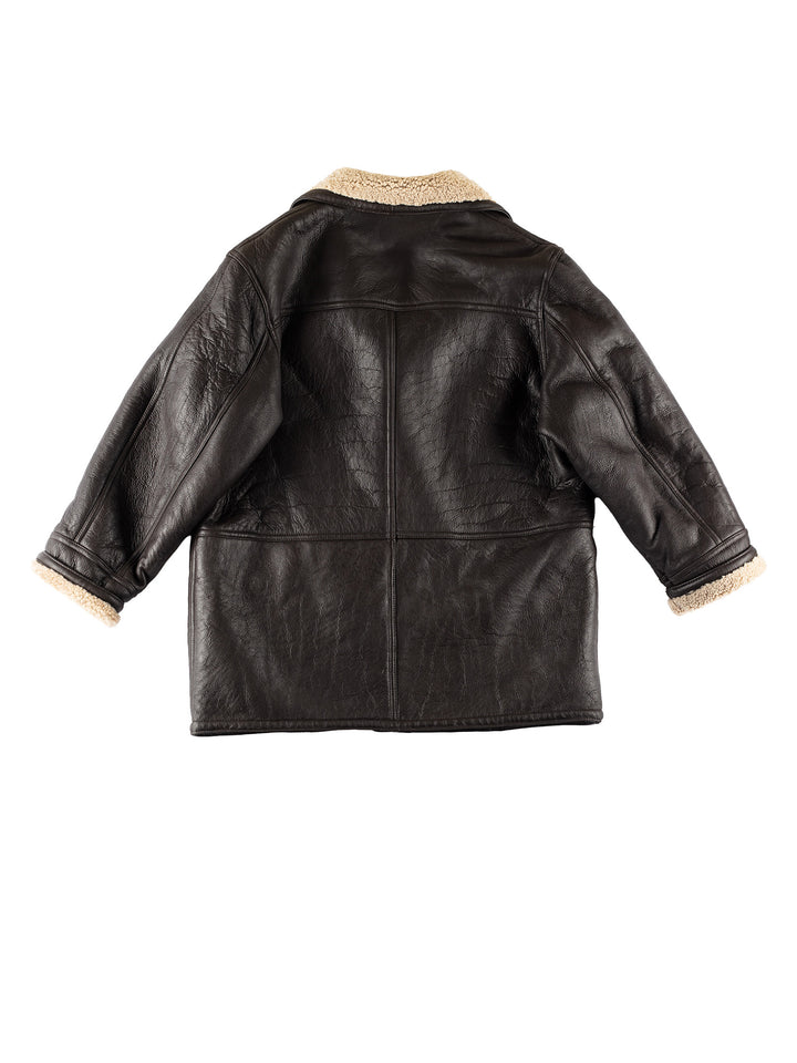 Vintage 80's Women Sheepskin Coat in BrownMN798