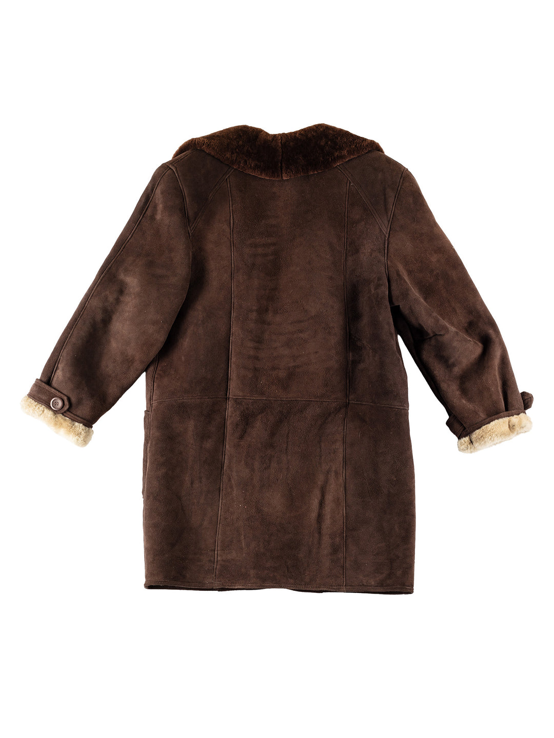 Vintage 80's Men Sheepskin Coat in BrownVN708