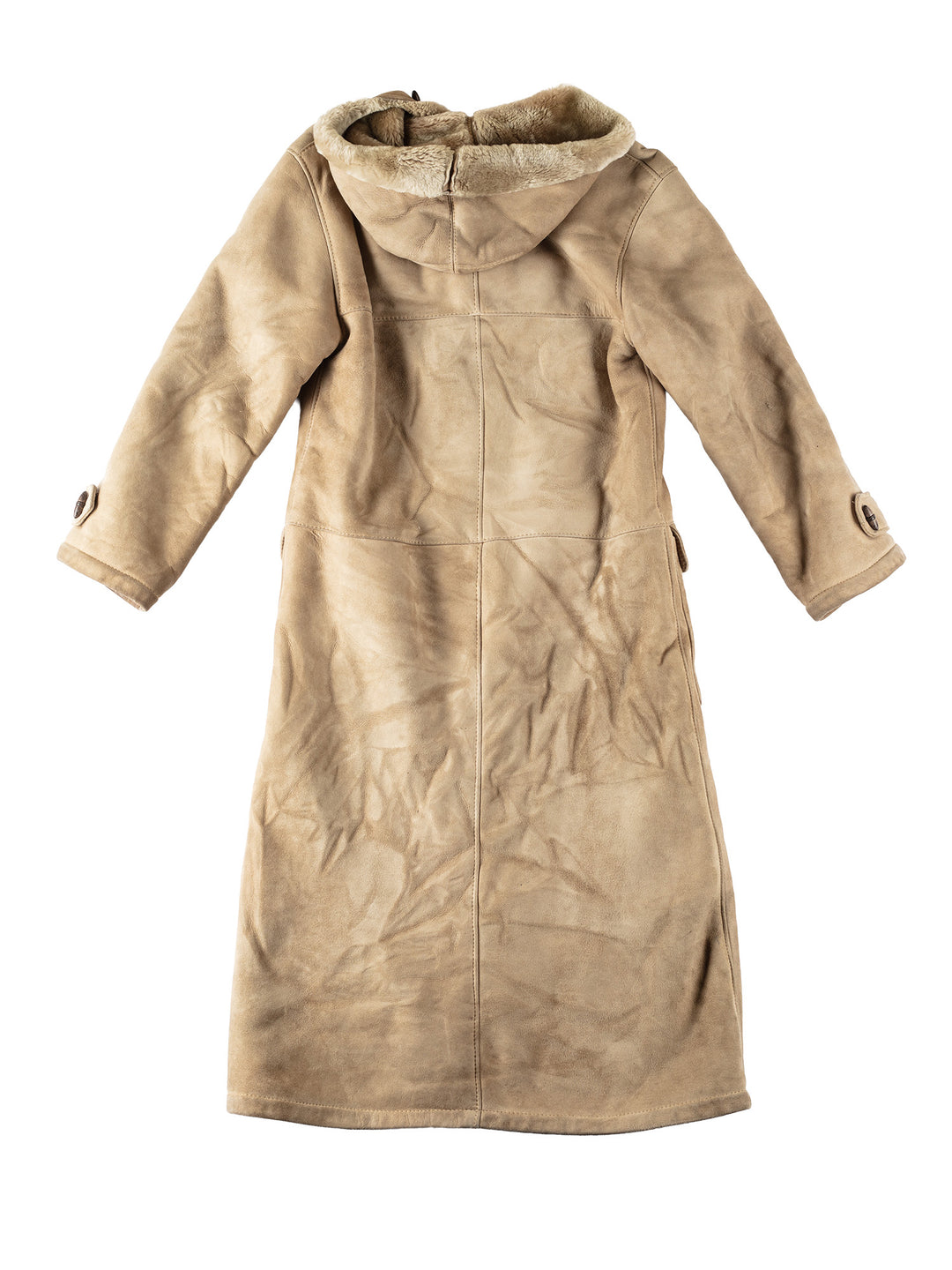 Vintage 70's Women Sheepskin Coat in BeigeMN559