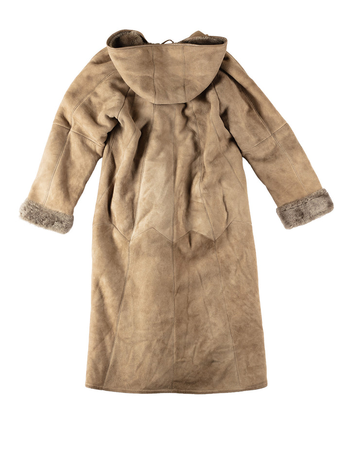 Vintage 80's Women Sheepskin Coat in BeigeMN550