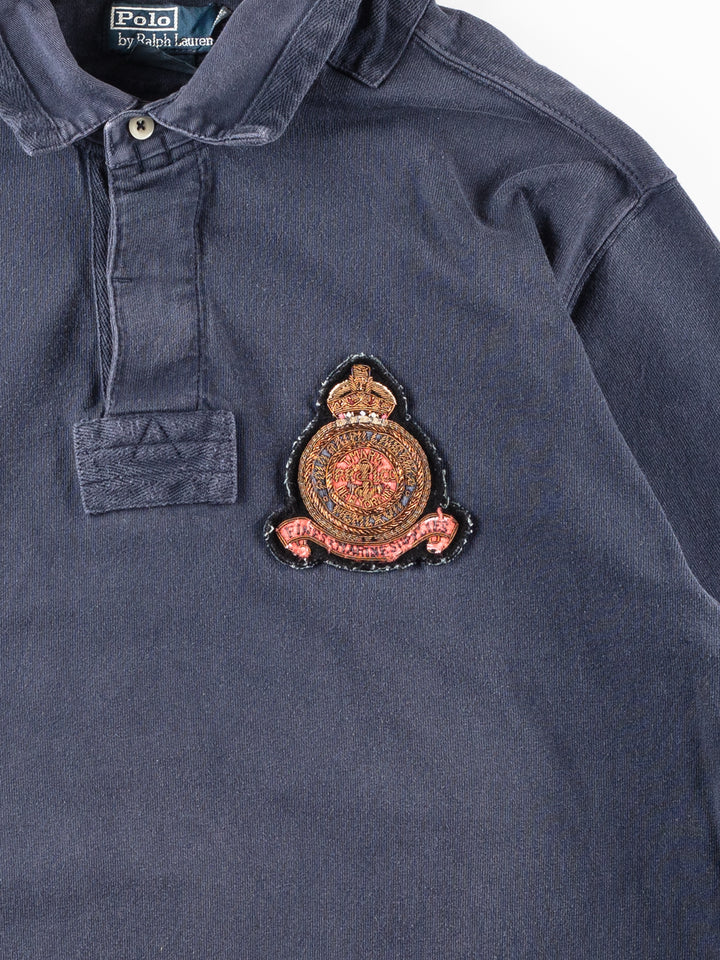 Vintage 00's Men Ralph Lauren Rugby Sweatshirt with Crest