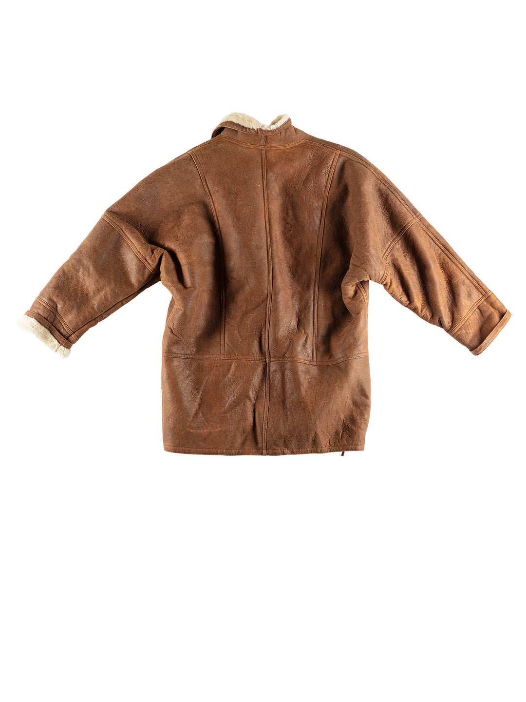 Vintage 80's Women Sheepskin Coat in BrownMN665