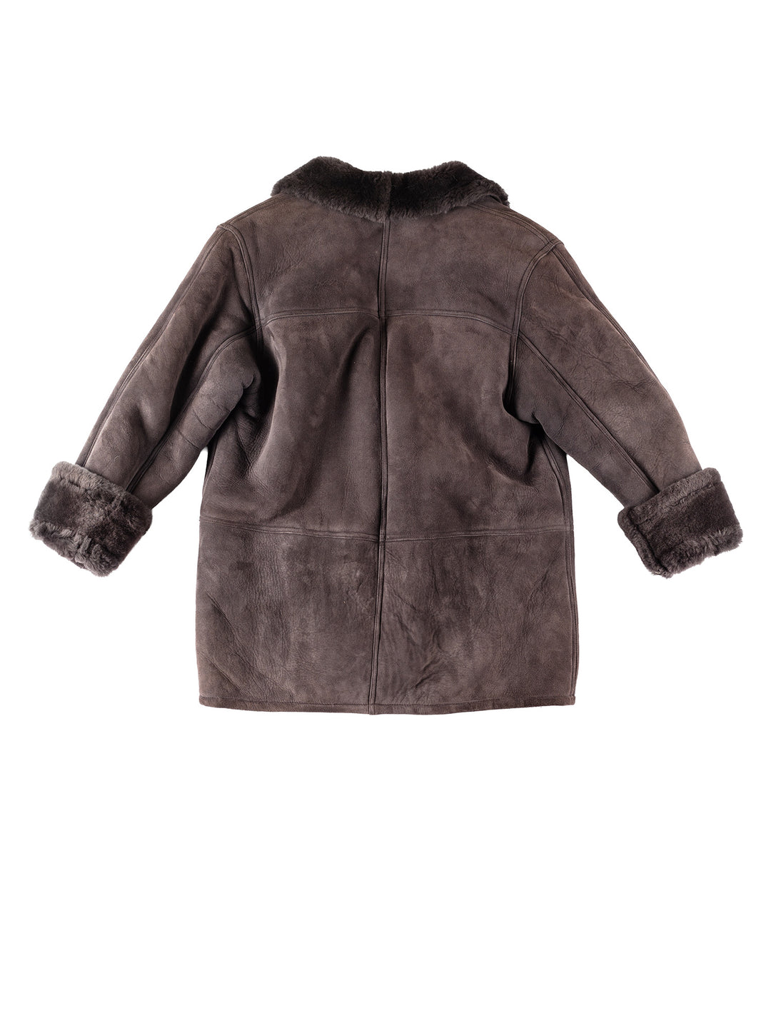 Vintage 80's Women Sheepskin Coat in PurpleMN278