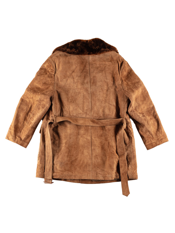 Vintage 70's Men Sheepskin Coat in BrownVN739