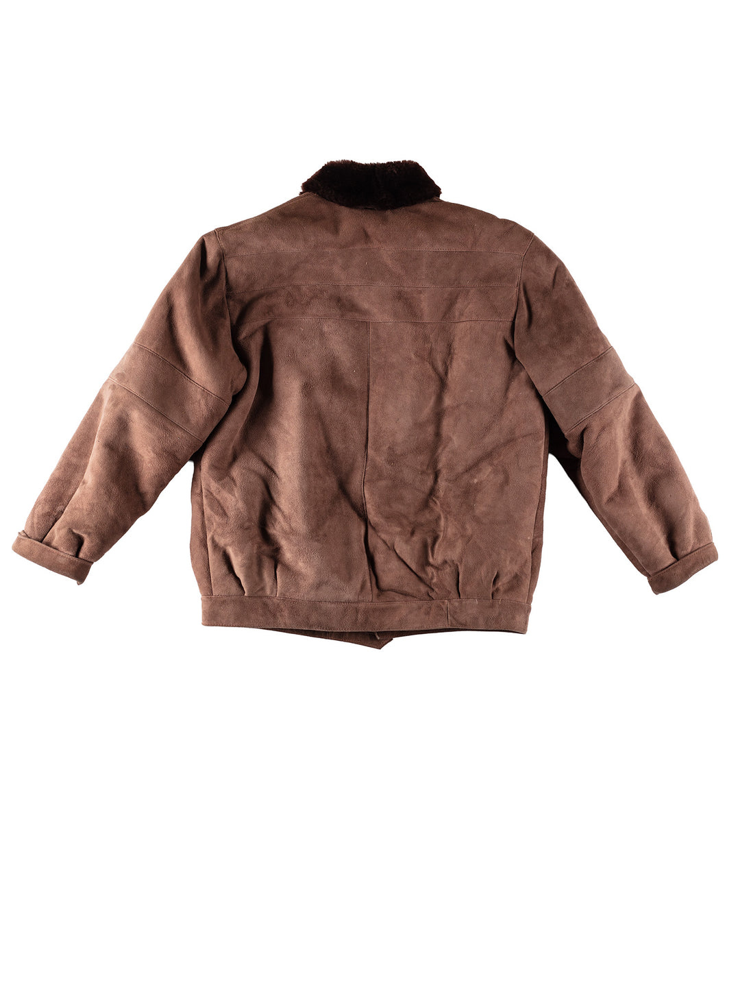 Vintage 80's Men Sheepskin Jacket in BrownVN417