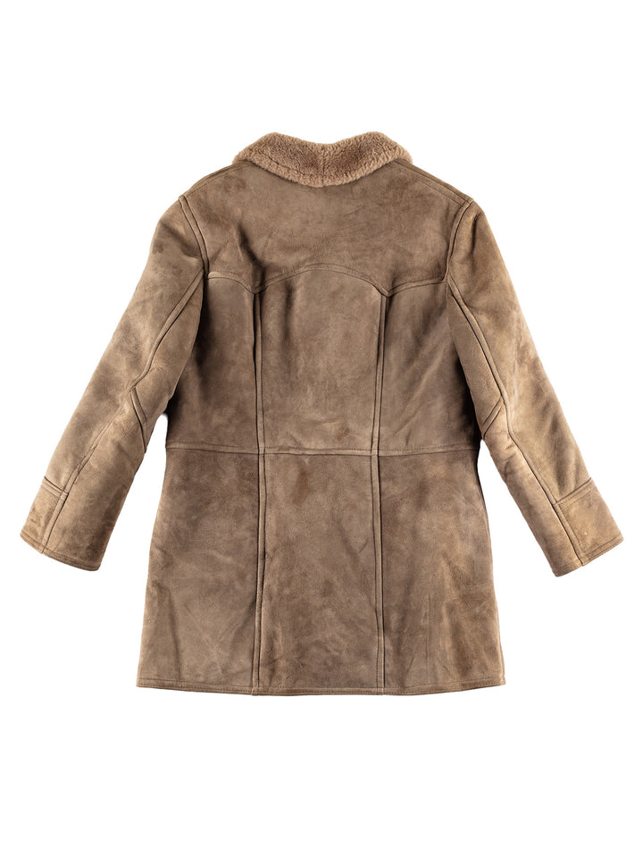 Vintage 70's Men Sheepskin Coat in BeigeVN441