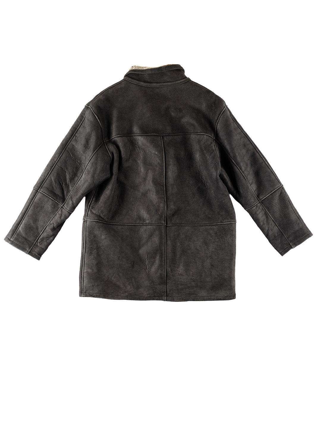 Vintage 80's Men Sheepskin Coat in BlackVN416