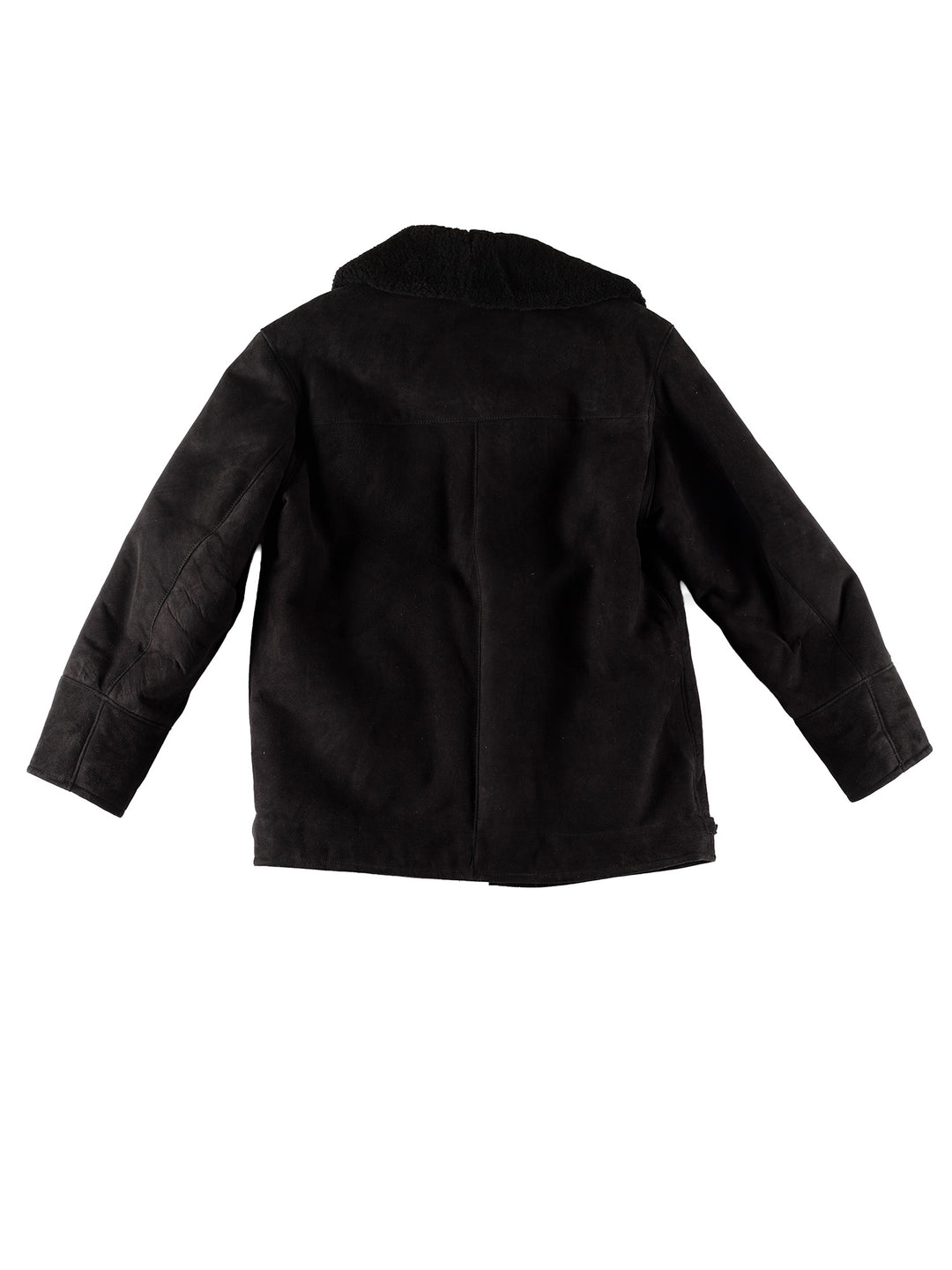 Vintage 80's Men Sheepskin Coat in BlackVN407
