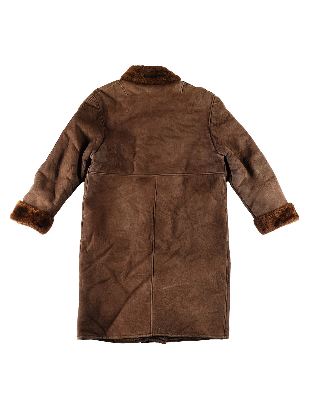 Vintage 90's Women Sheepskin Coat in BrownMN618
