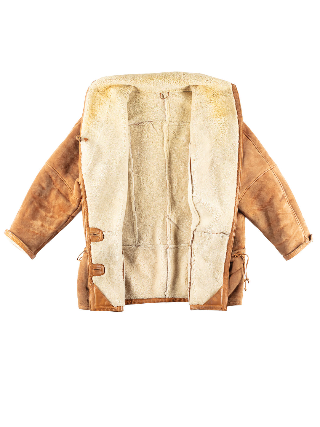 Vintage 80's Women Sheepskin Coat in Brown