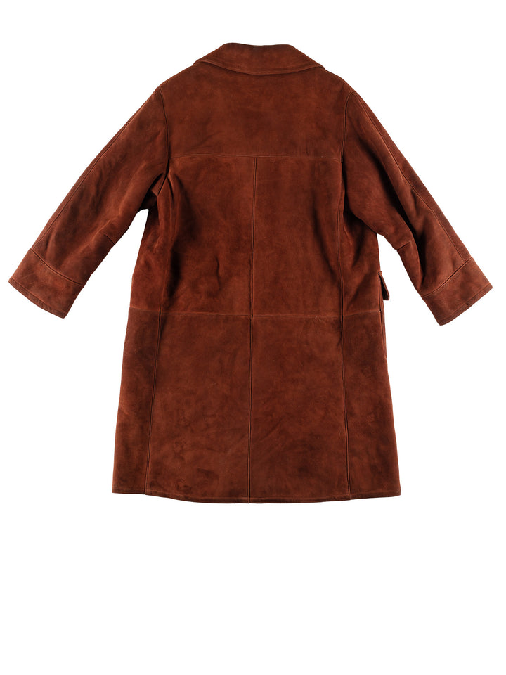 Vintage 80's Women Sheepskin Coat in BrownMN501