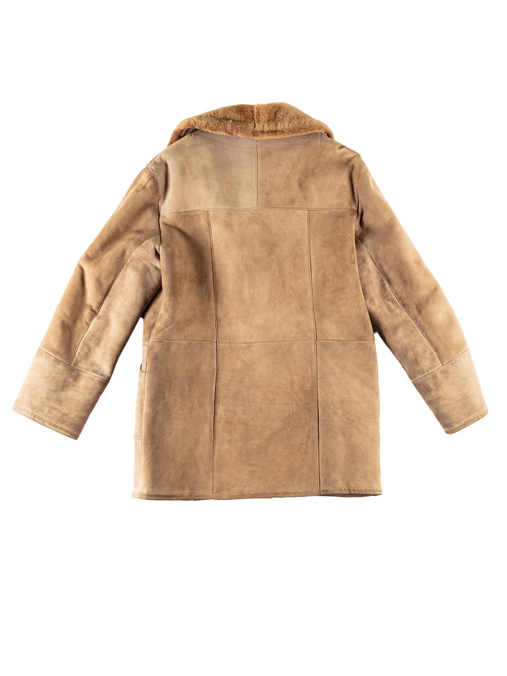 Vintage 70's Men Sheepskin Coat in BrownVN676