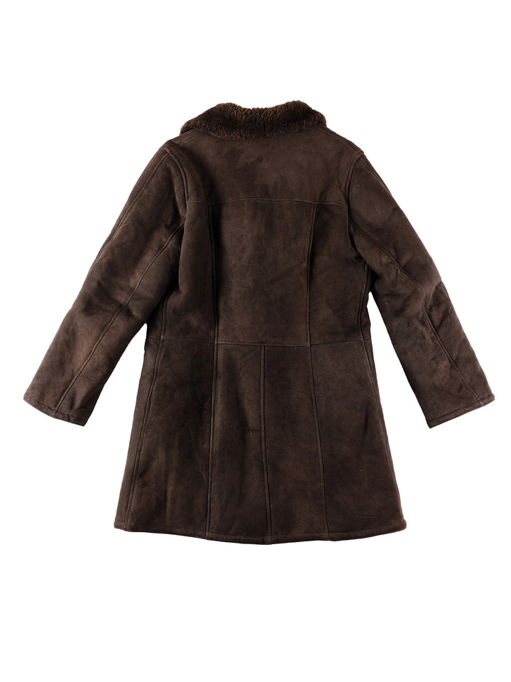 Vintage 70's Men Sheepskin Shearling Vest in BrownVN318