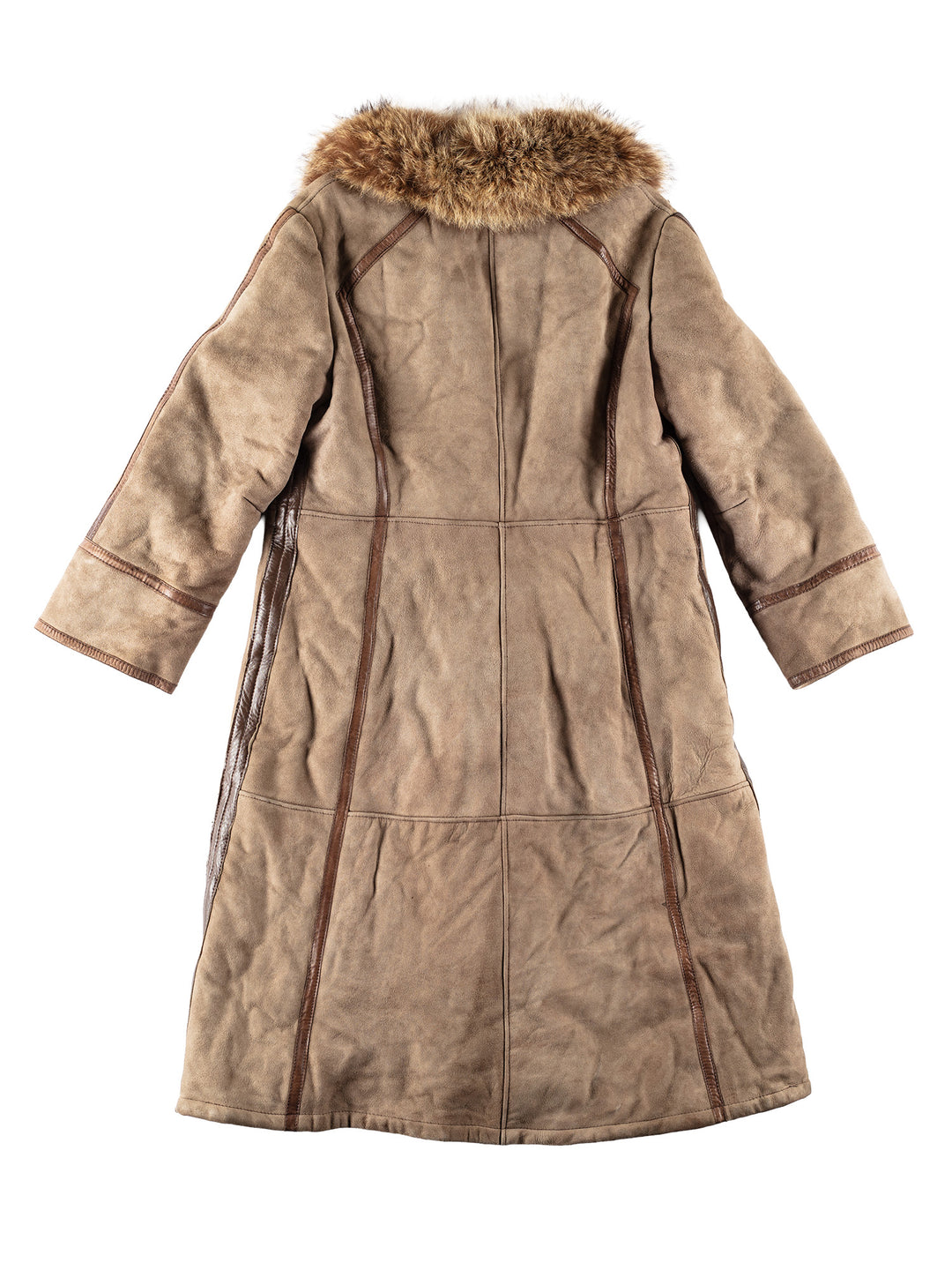 Vintage 70's Women Sheepskin Coat in BeigeMN817