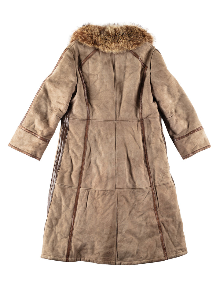 Vintage 70's Women Sheepskin Coat in BeigeMN817