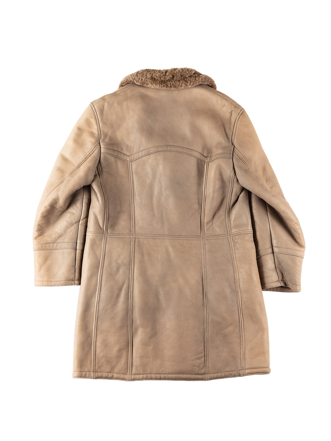 Vintage 70's Men Sheepskin Coat in BeigeVN301