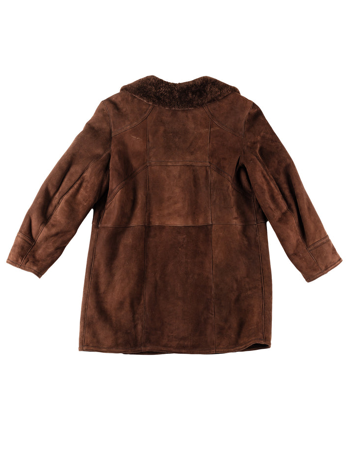 Vintage 70's Men Sheepskin Coat in BrownVN296