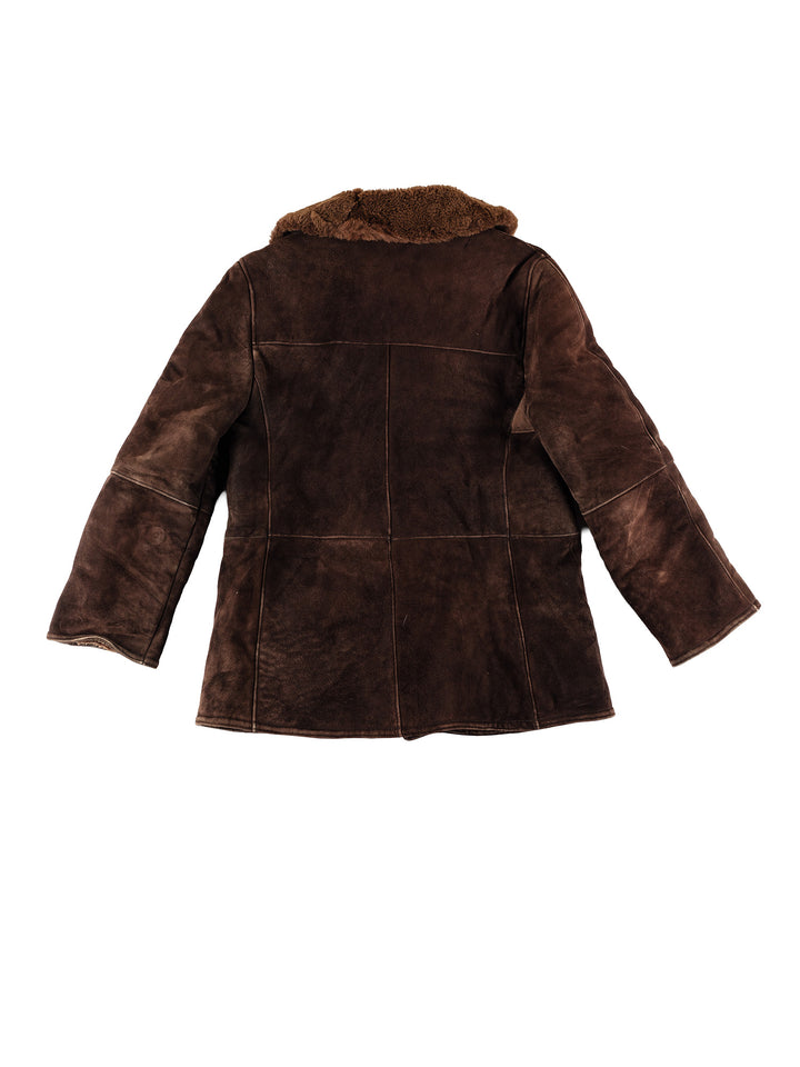 Vintage 70's Women Sheepskin Coat in BrownMN442