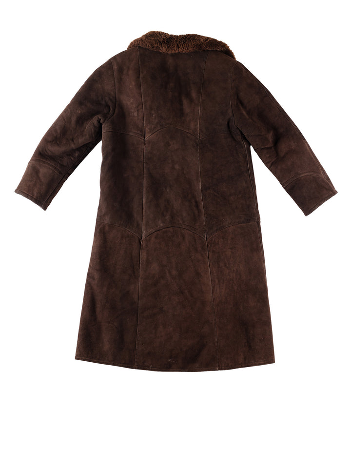 Vintage 70's Women Sheepskin Coat in BrownMN290