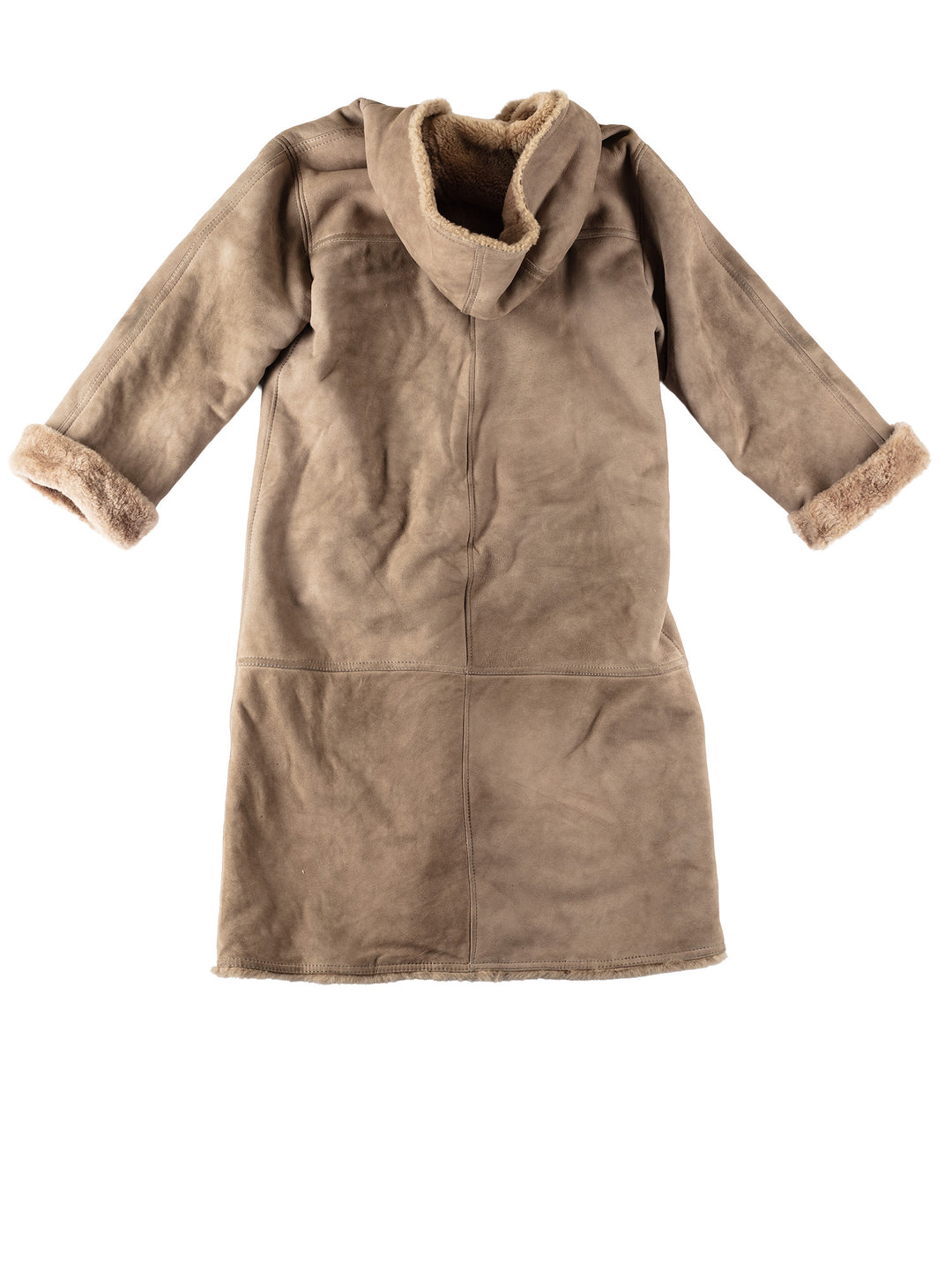 Vintage 80's Women Sheepskin Coat in BeigeMN554