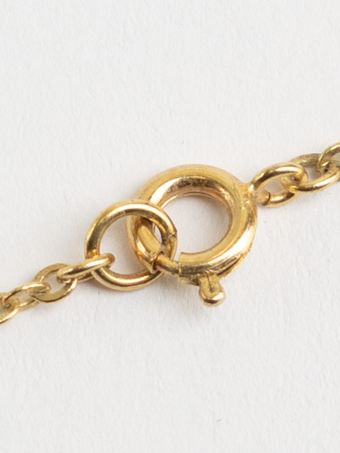 Vintage 80s Gold-Tone Rose Pendant Necklace with Red Enamel Flower