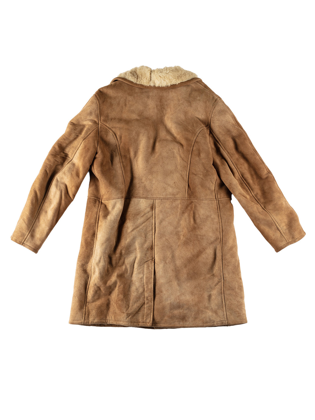 Vintage 80's Men Sheepskin Coat in BrownVN555