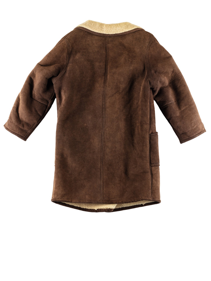 Vintage 80's Women Sheepskin Coat in BrownMN502