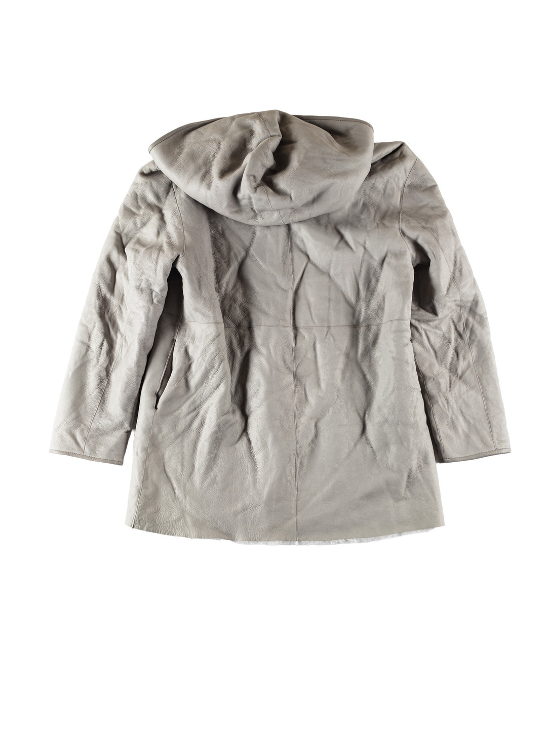 Vintage 70's Women Sheepskin Coat in GrayMN690