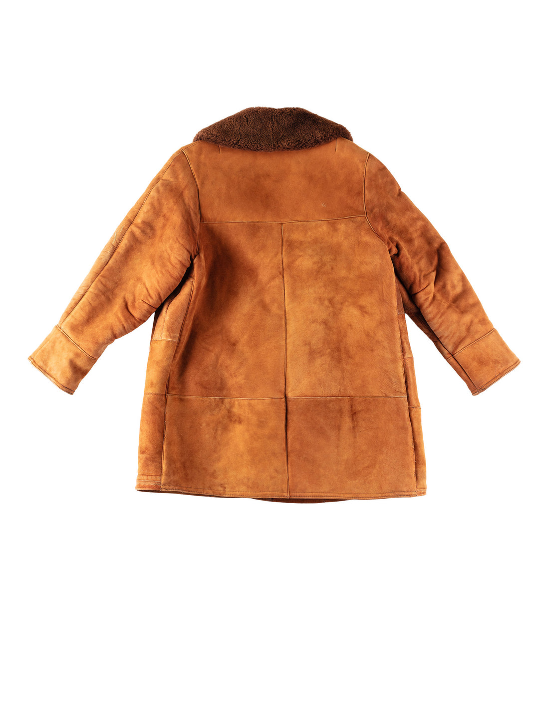 Vintage 80's Women Sheepskin Coat in OrangeMN308