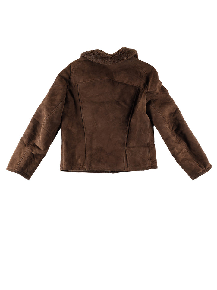 Vintage 70's Men Sheepskin Jacket in BrownVN652